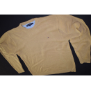 Tommy Hilfiger Strick Pullover Sweater Pulli Sweatshirt 100% Lamm Wolle Braun XL
