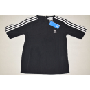 Adidas Originals 3 Stripes Tee Shirt DX3695 Schwarz Black Damen 34 NEU NEW