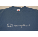 Champion T-Shirt TShirt Vintage Sportswear Casual Style USA Blau Blue Bleu Gr. S
