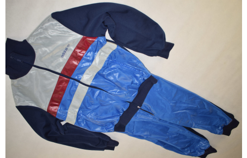 Adidas Trainings Anzug Track Jump Suit Sport Overall Nylon Glanz Vintage 80s S  NEU