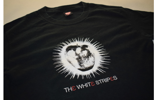 White Stripes T-Shirt Pop Band Musik Konzert Tour Punk Rock Apfel Apple Gr. S