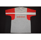 Adidas T-Shirt Trikot Jersey Vintage 80er 80s Grau Graphik Grafik XXS XS L NEU