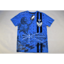 Raw Blue Denim T-Shirt Vintage Hip Hop Rap Raptee 2000er Big Logo Graphic XL NEU