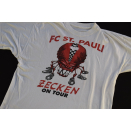 St. Pauli T-Shirt Zecken on Tour 1991-1992 Hamburg Vintage 90er Distressed M-L
