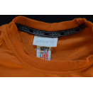 Adidas T-Shirt TShirt Vintage 90er 90s Trefoil Graphik Casual Fashion Orange 6 M