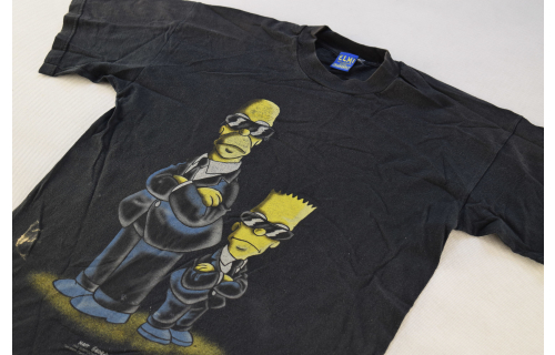 The Simpsons T- Shirt Bart Homer Men in Black 1997 Tee Vintage 90s 90er Comic M