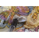 Fabiani Seiden Schal Silk Scarf Cloth Hals Tuch Schemetterling Butterfly 80x80