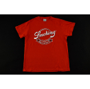 Smoking Rolling Papers T-Shirt Smoker Roll Blättchen Big Logo Rot Merchandise L