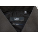 Boss Hemd Slim Fit Business Geschäfts Hemden Casual Hugo Schwarz Black 39 15 1/2