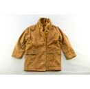 Vintage RGA Jacke Leder Mantel Jacket Faux Leather Winter shearling Braun Gr L