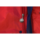 Jeantex Regen Jacke Rain Jacket Nylon Glanz Shiny Kapuze Blau Rot Vintage XL