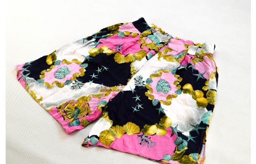 Skyline Paris Viskose Short Hose Pant Shorts All over Print Maritim Vintage 40   Fashion Rayon Muschel Sealife Meer