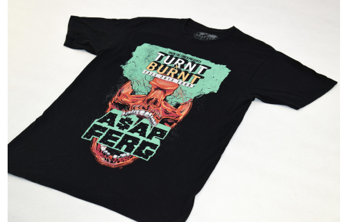 A$AP Ferg T-Shirt Rap Raptee Turnt and Burnt Tour 2013 Hip Hop Rap Tee Mob Asap M