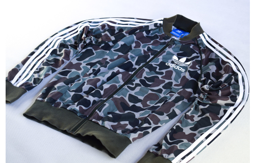 Adidas Bomber Trainings Sport Jacke Retro Jacket Track Top Camo Camouflage Gr. S