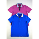2x Massimo Dutti Polo T-shirt Oberteil Top Lila Blau Italia Fashion  XL-XXL