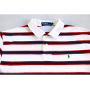 Polo Shirt Ralph Lauren Rugby Jockey Jumper Casual Streifen Stripes Weiß Rot  L