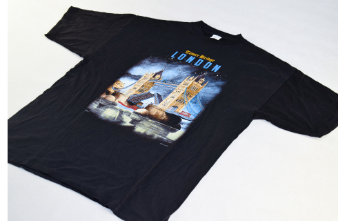 Zip It London Tower Bridge Print T-Shirt Rap Tee Big Graphik Holiday Gr. 2XlLXXL