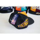 Minnesota Vikings Cap Snapback Mütze Hat Vintage 90er 90s Spellout NFL Football  #18 New old Stock NOS American