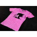 Bob Dylan T-Shirt Tour Folk Indie Rock Band Vintage TShirt Pink Rosa Damen Girls L