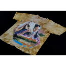 Vintage T-Shirt Indian Print Indianer Pferde Horses The Mountain Batik Tye Dye S 90er 90s 1997 Art All over AOP