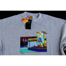 Homer Simpson 3d Pullover Sweater Sweatshirt Jumper Vintage Simpsons  Bar XL NEU