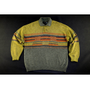 Strick Pullover Pulli Sweater Knit Sweatshirt Vintage Bueckle Merino Wolle L-XL