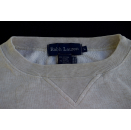 Polo Ralph Lauren Pullover Sweater Sweatshirt Crewneck Jumper Beige Vintage L