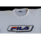 FILA T-Shirt TShirt Vintage 90er 90s Casual Clean Graphik Tennis Big Logo Gr. L
