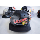 Chicago Blackhawks Cap Snapback Mütze Hat Vintage Deadstock 90er NHL Ice Hockey  #47 Leder Look Leather New old Stock 90s NOS Eis