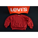 Levis Pullover Longsleeve Sweatshirt Vintage 90er 90s Levi´s Italia Made Kids M NEU #14 New old Stock NOS Rot Red Denim Deadstock Kinder Jumper Bambini Fashion