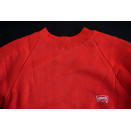 Levis Pullover Longsleeve Sweatshirt Vintage 90er 90s Levi´s USA Made Kids S NEU #16 New old Stock NOS Rot Red Denim Deadstock Kinder Jumper Bambini Fashion