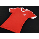 Adidas T-Shirt Vintage 80s 80er Slim Tight Eng Red White...