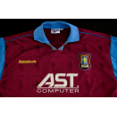Reebok Aston Villa FC Trikot Jersey T-Shirt Maglia Maglia Maillot Triko 95-97 XL Vintage 90er 90s 46-48 Football Soccer AST Computer All over Graphik