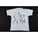 Peanuts Characters T-Shirt TShirt Snoopy Woodstock Sleeping Vintage 90er 90s M-L
