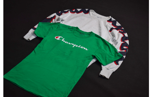 2x Champion Pullover Pulli Sweater Sweat Retro T-Shirt Jumper Creneck Spellout S