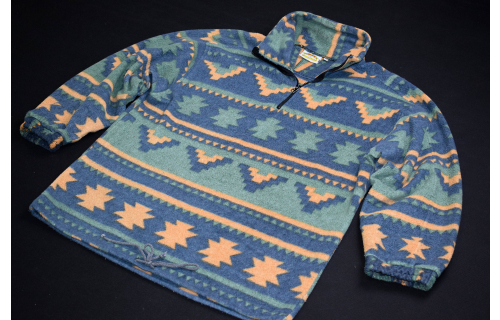 Jeps Vintage Pullover Sweat Shirt Sweater Fleece Jumpe Winter Aztec Pattern L-XL