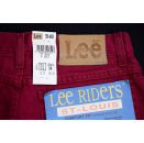 Lee Jeans Hose Pant Trouser Pantalones Pantaloni Denim Riders St Louis W 31 L 34   NEU New old Stock NOS Vintage Deadstock Rot Red Comfort Fit Narrow Bottom