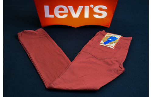 Levis Jeans Vintage Hose Levi`s Pant Trouser Slim 631 80er 80s W 34 L 36 NEU    Deadstock NOS Pantalones Pantaloni New old Stock Rot Red