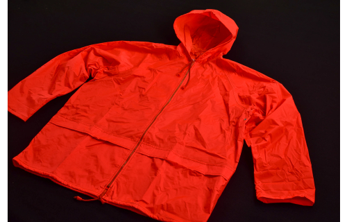 Regenjacke Vintage Windbreaker Rain Jacket Coat Orange Nylon PVC L XXL 2XL NEU