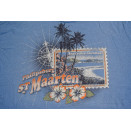 Vintage T-Shirt St. Maarten Destination Vacation Summer Sommer Karibik Big Print 2XL XXL