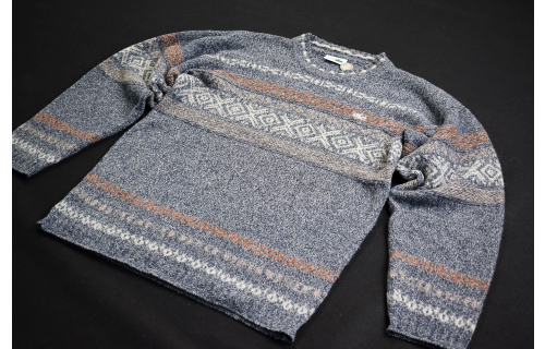 Lacoste Strick Pullover Sweatshirt Knit Sweater Jumper Top Wolle Spain 7 L-XL   Vintage Grau Grey Espana Spanien
