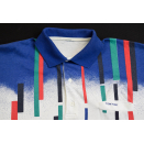 Vintage Polo T-Shirt Funky Colours Party Tennis Karneval Graphik 90er 90s XL-XXL