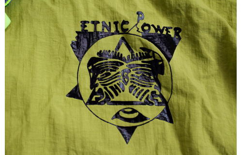 Giacca Windbreaker Vintage Ethnic Power - Nylon Made In Italy - Taglia Uomo D46-D52 - Nuova Deadstock - Foto 2