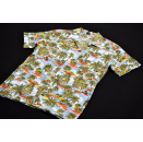 Scala Vintage Hemd Button Down Shirt Hawaii Palm Tree Palmen Sommer Strand S-M