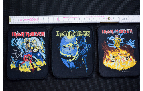 3x Iron Maiden Patch Aufnäher 80er 80s 90er 90s Hard Rock Metal Vintage Neu New