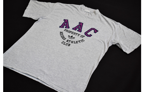 Adidas T-Shirt AAC Vintage Trefoil Maglia Logo Grau Grey 90s 90er Casual  9 XL