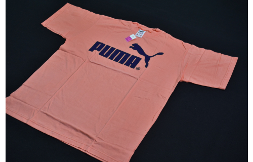 Puma T-Shirt Vintage Deadstock NOS Big Chest Logo 90er 80er Rosa Pink M NEU NEW