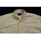 Ralph Lauren Polo Hemd Yarmouth Maglia Sommer Gelb Yellow Business Vintage 16-35