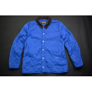 Barbour Stepp Jacke Jacket Top Windbreaker Barnett Quilt Outdoor Hunting Blau L