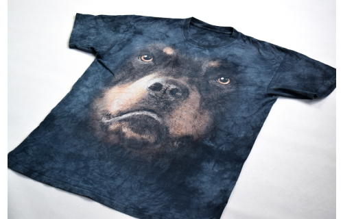 T-Shirt Animal Print Hund Dog The Mountain Batik All over Print Tye Dye 2011 XL